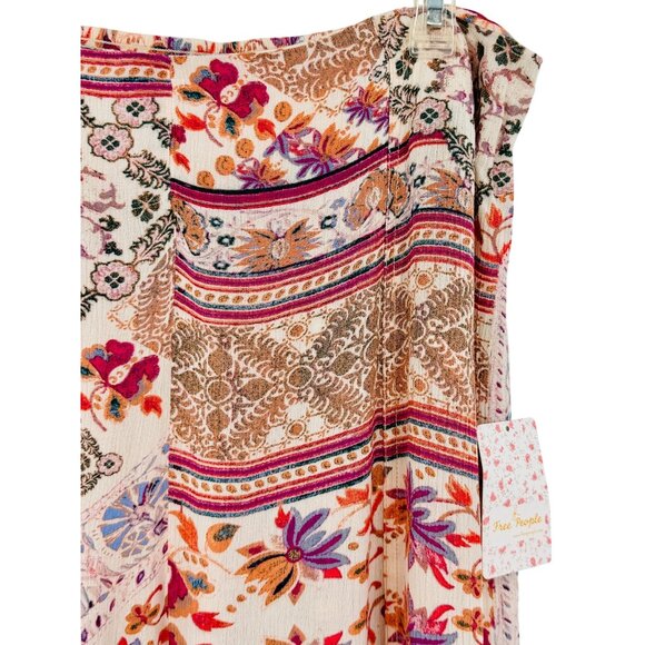 NWT Free People Mixed Print Wide Leg Flare Pants XL | Boho Indie Sleaze Festival - Picture 14 of 16